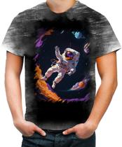 Camiseta Desgaste Astronauta Dance Vaporwave 8