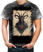 Camiseta Desgaste Bafomé Vintage Pentagrama 5 Camiseta Desgaste Bafomé Vintage Pentagrama 5