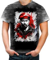 Camiseta Desgaste Boina Comunista Vermelha 7