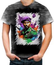 Camiseta Desgaste Boina Roxa Soldado Batalhão 1