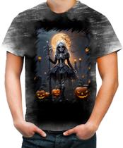 Camiseta Desgaste Bruxa Caveira Halloween 3 - Kasubeck Store
