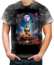Camiseta Desgaste Buda Universo Lótus Imortalidade 10 Camiseta Desgaste Buda Universo Lótus Imortalidade 10