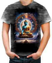 Camiseta Desgaste Buda Universo Lótus Imortalidade 12 Camiseta Desgaste Buda Universo Lótus Imortalidade 12