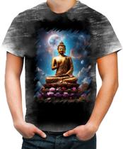 Camiseta Desgaste Buda Universo Lótus Imortalidade 6