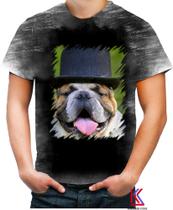 Camiseta Desgaste Bulldog de Cartola Cachorro Fofo Dog 1 - Kasubeck Store