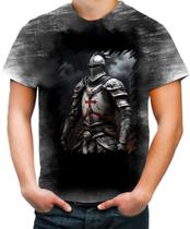 Camiseta Desgaste Cavaleiro Templário Cruzadas Paladino 8 Camiseta Desgaste Cavaleiro Templário Cruzadas Paladino 8