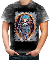 Camiseta Desgaste Caveira Infantil Estilosa Unif 12 Camiseta Desgaste Caveira Infantil Estilosa Unif 12