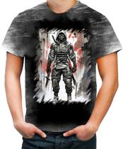 Camiseta Desgaste Ciborgue Ninja Robô Espreita 13