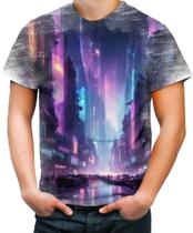 Camiseta Desgaste Cidade Futurística Cyber City Future 4
