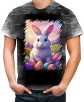 Camiseta Desgaste Coelhinho da Páscoa com Ovos de Páscoa 5