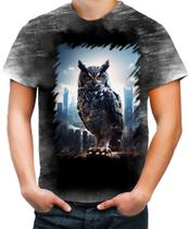 Camiseta Desgaste Coruja Metropolitana Design 1 Camiseta Desgaste Coruja Metropolitana Design 1