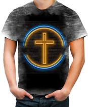 Camiseta Desgaste Cruz Jesus Deus Gospel Igreja 4k 1