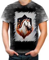 Camiseta Desgaste de Cavalo Flamejante Fire Horse 4