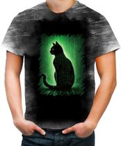 Camiseta Desgaste de Gato Oráculo Hacker Binário Mat 2