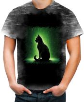 Camiseta Desgaste de Gato Oráculo Hacker Binário Mat 5