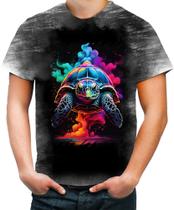 Camiseta Desgaste de Tartaruga Marinha Neon Style 2