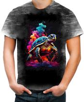 Camiseta Desgaste de Tartaruga Marinha Neon Style 5