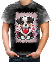 Camiseta Desgaste Dia dos Namorados Cachorrinho 15 - Kasubeck Store