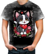 Camiseta Desgaste Dia dos Namorados Gatinho 21 - Kasubeck Store