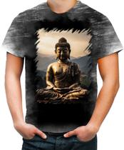 Camiseta Desgaste Estátua de Buda Iluminado Religião 16