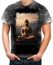 Camiseta Desgaste Estátua de Buda Iluminado Religião 17