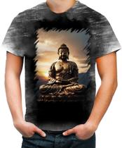 Camiseta Desgaste Estátua de Buda Iluminado Religião 18 Camiseta Desgaste Estátua de Buda Iluminado Religião 18