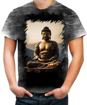 Camiseta Desgaste Estátua de Buda Iluminado Religião 23