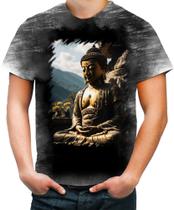 Camiseta Desgaste Estátua de Buda Iluminado Religião 5