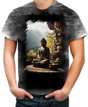 Camiseta Desgaste Estátua de Buda Iluminado Religião 8 - Kasubeck Store