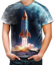 Camiseta Desgaste Foguete Espacial Space Rocket Espaço 3