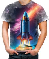 Camiseta Desgaste Foguete Espacial Space Rocket Espaço 4