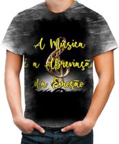 Camiseta Desgaste Frases vida sem Música Reflexões 4 Camiseta Desgaste Frases vida sem Música Reflexões 4