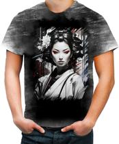 Camiseta Desgaste Geisha Ninja Nipon Japão Japan Edo 1 Camiseta Desgaste Geisha Ninja Nipon Japão Japan Edo 1