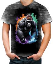 Camiseta Desgaste Gorila Furioso Força Feroz Zoo 2