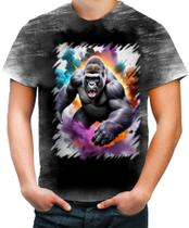 Camiseta Desgaste Gorila Furioso Força Feroz Zoo 3