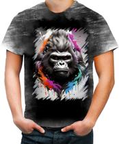 Camiseta Desgaste Gorila Furioso Força Feroz Zoo 7 Camiseta Desgaste Gorila Furioso Força Feroz Zoo 7