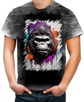 Camiseta Desgaste Gorila Furioso Força Feroz Zoo 8 Camiseta Desgaste Gorila Furioso Força Feroz Zoo 8