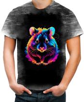 Camiseta Desgaste Hamster Neon Pet Estimação 14 - Kasubeck Store