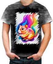 Camiseta Desgaste Hamster Neon Pet Estimação 7