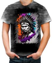 Camiseta Desgaste Índio Apache Tribo Americana Oeste 1
