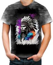 Camiseta Desgaste Índio Apache Tribo Americana Oeste 3 Camiseta Desgaste Índio Apache Tribo Americana Oeste 3