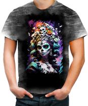 Camiseta Desgaste La Catrina Mexicana Dama Esqueleto 17 Camiseta Desgaste La Catrina Mexicana Dama Esqueleto 17