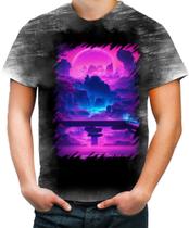 Camiseta Desgaste Landscape Futuro Vaporwave 5