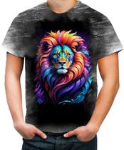 Camiseta Desgaste Leopardo Ondas Magnéticas Vibrante 8