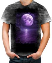 Camiseta Desgaste Lua Púrpura Luar Roxo Moon Lunar 6