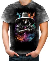 Camiseta Desgaste Mago das Trevas Poder Magia 3 Camiseta Desgaste Mago das Trevas Poder Magia 3