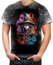 Camiseta Desgaste Mago das Trevas Poder Magia 8 Camiseta Desgaste Mago das Trevas Poder Magia 8