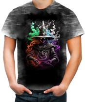 Camiseta Desgaste Mago das Trevas Poder Magia 9 Camiseta Desgaste Mago das Trevas Poder Magia 9