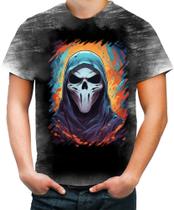 Camiseta Desgaste Máscara de Fantasma Ghost 3