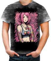 Camiseta Desgaste Mulher Tatuada Tatoo Style 5